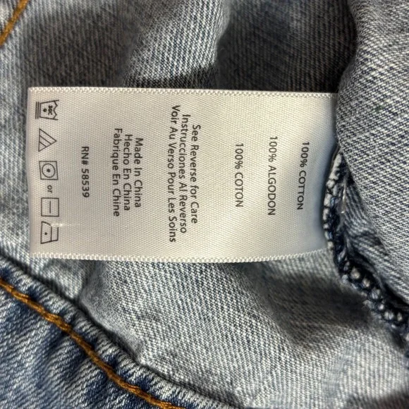 STS Blue Womens Distressed Denim Trucker Jacket Light Wash Blue Cotton Size M - Picture 2 of 8